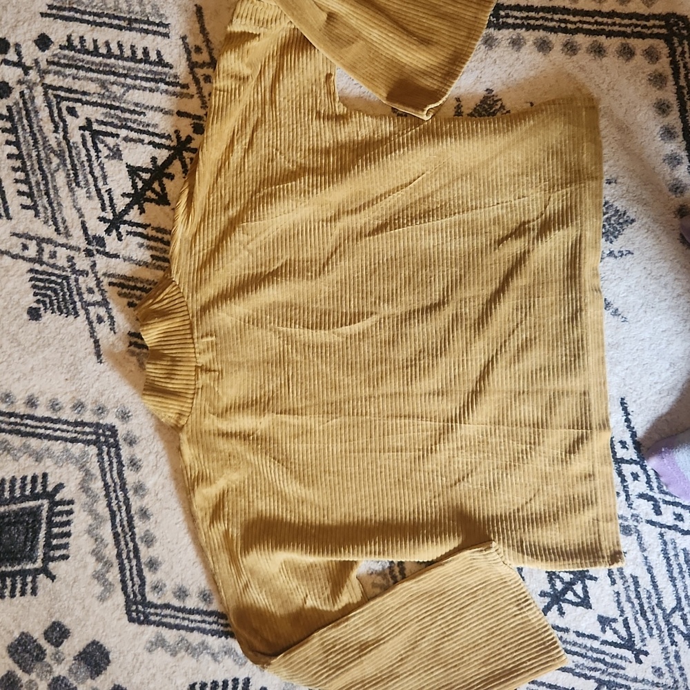 Madewell Texture & Thread Velour Corduroy Mock Neck Top - Picture 9 of 9